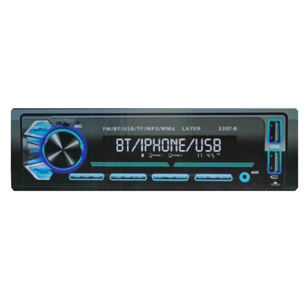 پخش کننده خودرو PRIME-BT6308B ای سی صدا بزرگ پنل جدا کنترل پایونیری